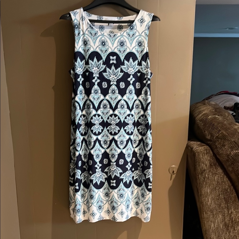 Charter Club and White Sheath Midi Dress. Sz PXL